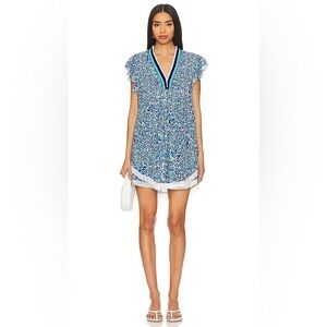 Poupette St. Barth Sasha V Mini Dress Beach Lounge Cover Up